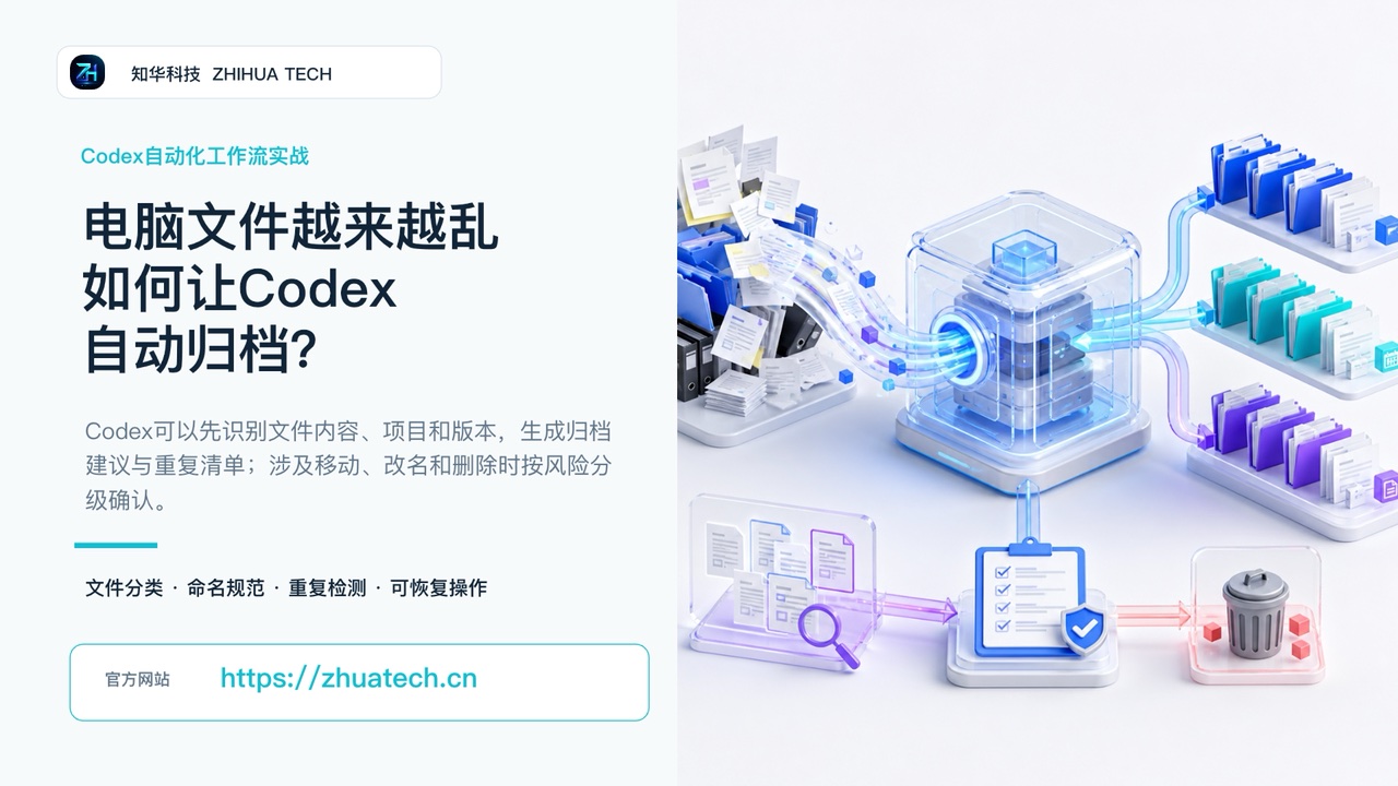 电脑文件越来越乱如何让Codex自动归档视频封面