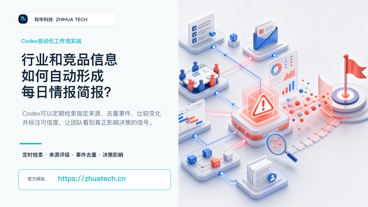 行业和竞品信息如何自动形成每日情报简报视频封面